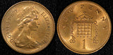 Great Britain Elizabeth II Bronze 1977 1 New Penny UNC KM# 915 (22 707)