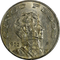 Mexico ESTADOS UNIDOS MEXICANOS 1972 5 Pesos Vicente Guerrero KM# 472 (17520)N/R