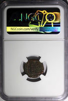 WESTERN ROMAN Valentinian II AD 375-392 AE4 Nummus / Camp Gate NGC (206)