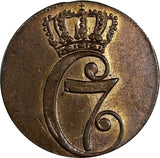 Denmark Christian VII Copper 1771 KM 1/2 Skilling Dansk aUNC KM# 615.2 (18 282)