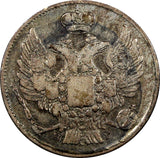 RUSSIA Nicholas I  Silver 1839 SPB NG  20 Kopecks  Bitkin-321  C# 165 (5008)