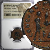 Roman Maximian,AD286-310 AE Post-Ref.Radiate / Victory From Jupiter NGC (018)