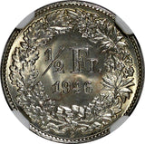 Switzerland Silver 1946 B 1/2 Franc NGC MS64 Standing Helvetia KM# 23 (26)