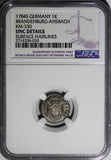 German States BRANDENBURG-ANSBACH 1784-S 1 Kreuzer NGC UNC DETAILS KM# 330 (030)