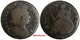 Great Britain William III Copper 1701 1/2 Penny ERROR "BRITANNIA"RARE KM# 503(8)