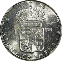 SWEDEN Gustaf VI Silver 1952-1968 TS 1 Krona UNC/BU KM# 826 RANDOM PICK (1 COIN)