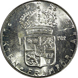 SWEDEN Gustaf VI Silver 1952-1968 TS 1 Krona UNC/BU KM# 826 RANDOM PICK (1 COIN)