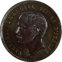 ITALY Vittorio Emanuele III Bronze 1903 R 2 Centesimi UNC 1st Year for Type KM38
