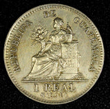 GUATEMALA 1900 1 Real Heaton Birmingham Mint Toned KM# 177  (22 766)