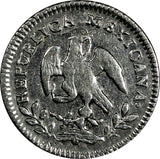 Mexico FIRST REPUBLIC Silver 1862 Go YF 1/2 Real Guanajuato Mint KM# 370.7 (162)