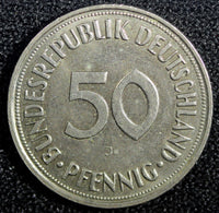 Germany-Federal Republic Copper-Nickel 1950 J 50 Pfennig Hamburg KM# 109.1 (3)