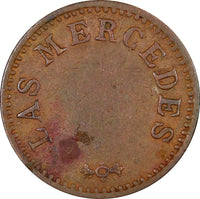 Guatemala Copper Nd (c.1890) Finca Las Mercedes V I J Token 20 mm Clark-237