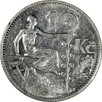 Czechoslovakia Silver 1931 10 Korun 30 mm KM# 15 (19 688)