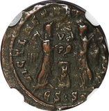 Roman Empire Constantine I AD 307-337 AE3 BI Nummus / ANGELS OF VICTORY NGC (68)