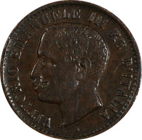Italy Vittorio Emanuele III Bronze 1903 R 1 Centesimo KM# 35 (19 801)