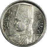 EGYPT Farouk (1936-1952) Silver AH1361// 1942 2 Piastres KM# 365 (18 216)