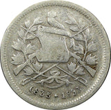 Guatemala Silver 1893 25 Centavos Last Year Type KM# 209.2 (22 583)