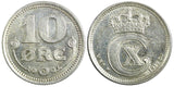 Denmark Christian X Silver 1914 VBP; GJ 10 Øre 1st Year UNC KM# 818.1 (23 848)