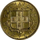 Jamaica Elizabeth II Nickel-Brass 1962 1/2 Penny KM# 36 (18 616)
