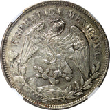 MEXICO Silver 1903 ZS FZ Peso Zacatecas 39mm NGC UNC DETAILS KM# 409.3 (42)