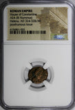 Roman Helena  Augusta AD 324-­328/30 AE4 Nummus House of Constantine NGC (003)