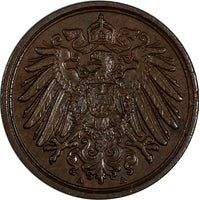Germany - Empire Wilhelm II Copper 1904 A 1 Pfennig UNC KM# 10 (183)
