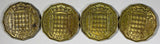 Great Britain Elizabeth II LOT OF 4 COINS 1964 3 Pence KM# 900 (20 272)