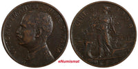 Italy Vittorio Emanuele III Bronze 1909 R 5 Centesimi KM# 42 (20 317)