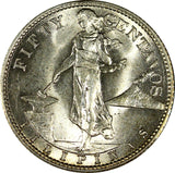 Philippines Silver 1944 S 50 Centavos KM# 183 (21 633)