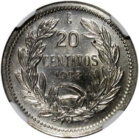 Chile 1938 SO 20 Centavos NGC UNC DETAILS KM# 167.3 (042)