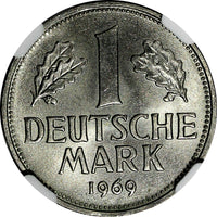 Germany-Federal Republic 1969 F 1 Mark Stuttgart NGC MS67 TOP GRADED KM# 110(07)