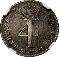 Great Britain George II Silver 1746 4 Pence Maundy NGC XF40 KM# 570 (056)
