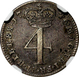 Great Britain George II Silver 1746 4 Pence Maundy NGC XF40 KM# 570 (056)