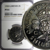 Great Britain George VI PROOF 1950 Florin  NGC PF61 Mintage-17,513 KM# 878 (3)