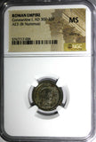 Roman Empire Constantine I  AD 307-337 AE3 BI Nummus Silvered NGC MS (006)