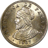 Panama Copper-Nickel 1907 1/2 Centesimo Philadelphia Mint UNC KM# 6 (21 419)