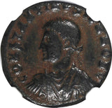 Roman Constantine II AD 337-340 AE3 BI Nummus / Camp gate NGC (078)