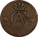 Sweden Gustaf IV Copper 1809 1/2 Skilling 30,5 mm KM# 565 (19 465)