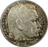 Germany - Third Reich Silver 1939 A 2 Reichs Mark Hindenburg KM# 93 (22 332)