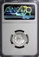 RUSSIA Nicholas II Silver 1916 BC 20 KOPECKS NGC MS64 Y# 22a.2 (013)