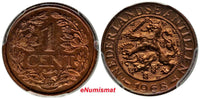Netherlands Antilles Juliana Proof 1968 1 Cent PCGS PR64 RB Unlsted KM# 1 (0)