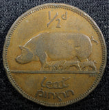 Ireland Republic Bronze 1937 1/2 Penny  Sow with piglets KM# 2 (23 087)