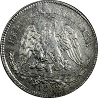 MEXICO Silver 1882 ZS S 25 Centavos Zacatecas Mint-300,000 SCARCE KM#406.9 (102)