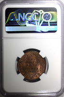 India-British George V Bronze 1936 (C) 1/4 Anna NGC MS66 RB LAST DATE KM#512 (3)