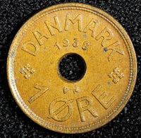 Denmark Christian X Bronze 1938  GJ;N 1 Øre GEM BU KM# 826.2 (23 808)