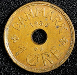 Denmark Christian X Bronze 1938  GJ;N 1 Øre GEM BU KM# 826.2 (23 808)