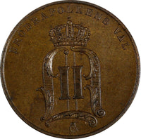 Sweden Oscar II Bronze 1899 5 Öre Large Letters aUNC  KM# 757 (19 717)