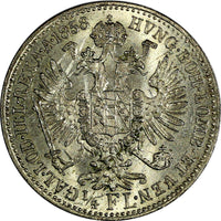 AUSTRIA Franz Joseph I Silver 1858 A 1/4 Florin Vienna  KM# 2213 (4949)