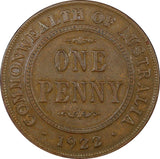 Australia George V Bronze 1922 1 Penny 30.8mm KM# 23 (21 569)