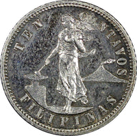 Philippines PROOF Silver 1904 10 Centavos Mintage-1,355 KM# 165 (22 247)